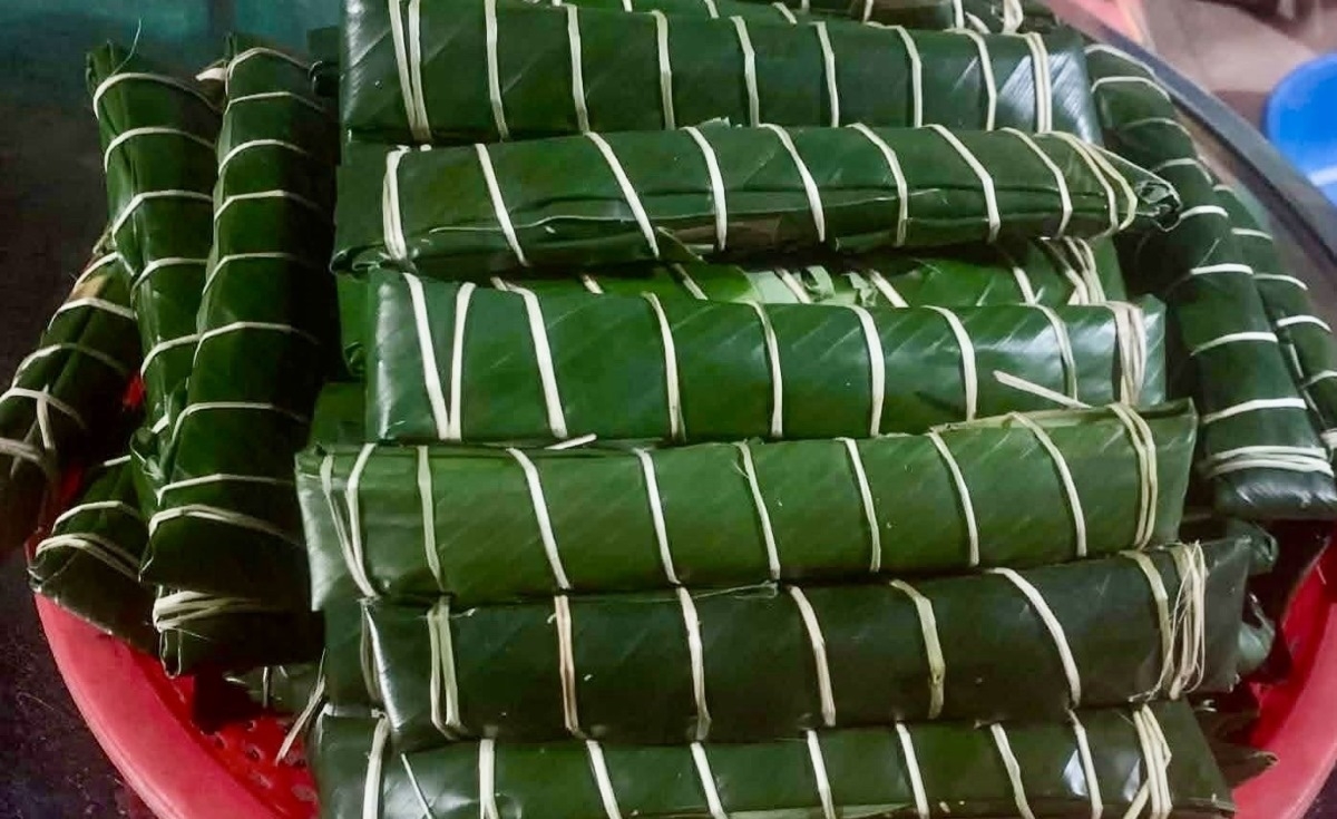  Bánh gio là thứ không thể thiếu được trong dịp Tết Đoan Ngọ của người Tày, Nùng.<br>
Ảnh: Nông Diệp/VOV-Đông Bắc 