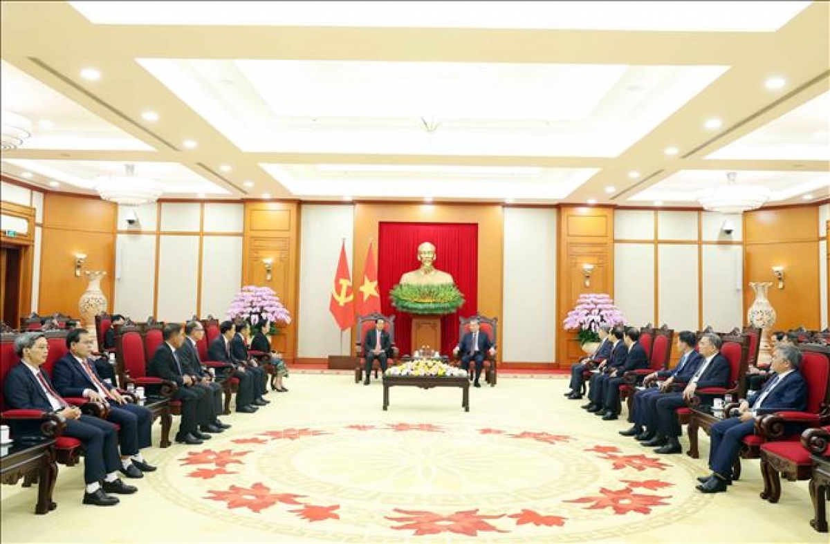 Quang cảnh buổi tiếp. Ảnh: Thống Nhất/TTXVN
