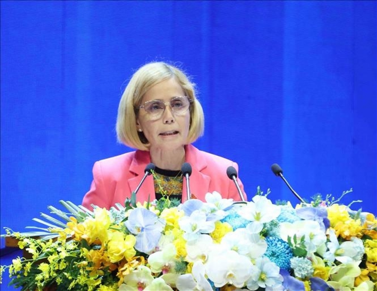 La embajadora del Perú en Vietnam, Patricia Ráez Portocarrero. Foto: VNA
