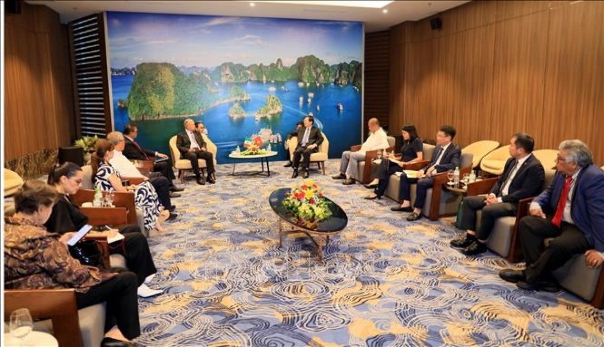 Los delegados a la reunión. Foto: VNA
