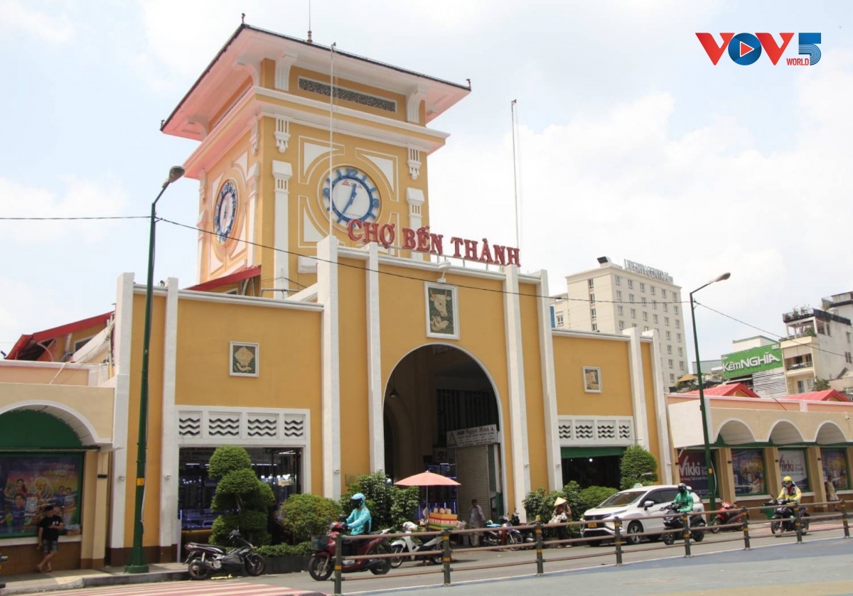 El mercado Ben Thanh, en el centro de Ciudad Ho Chi Minh. 