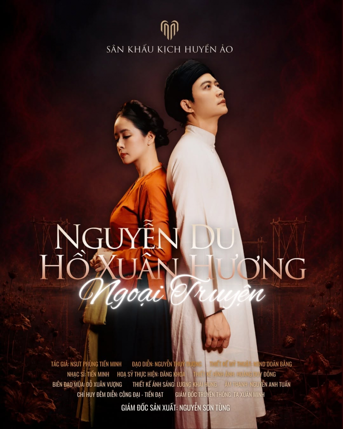 Poster vở Nguyễn Du Hồ Xuân Hương ngoại truyện