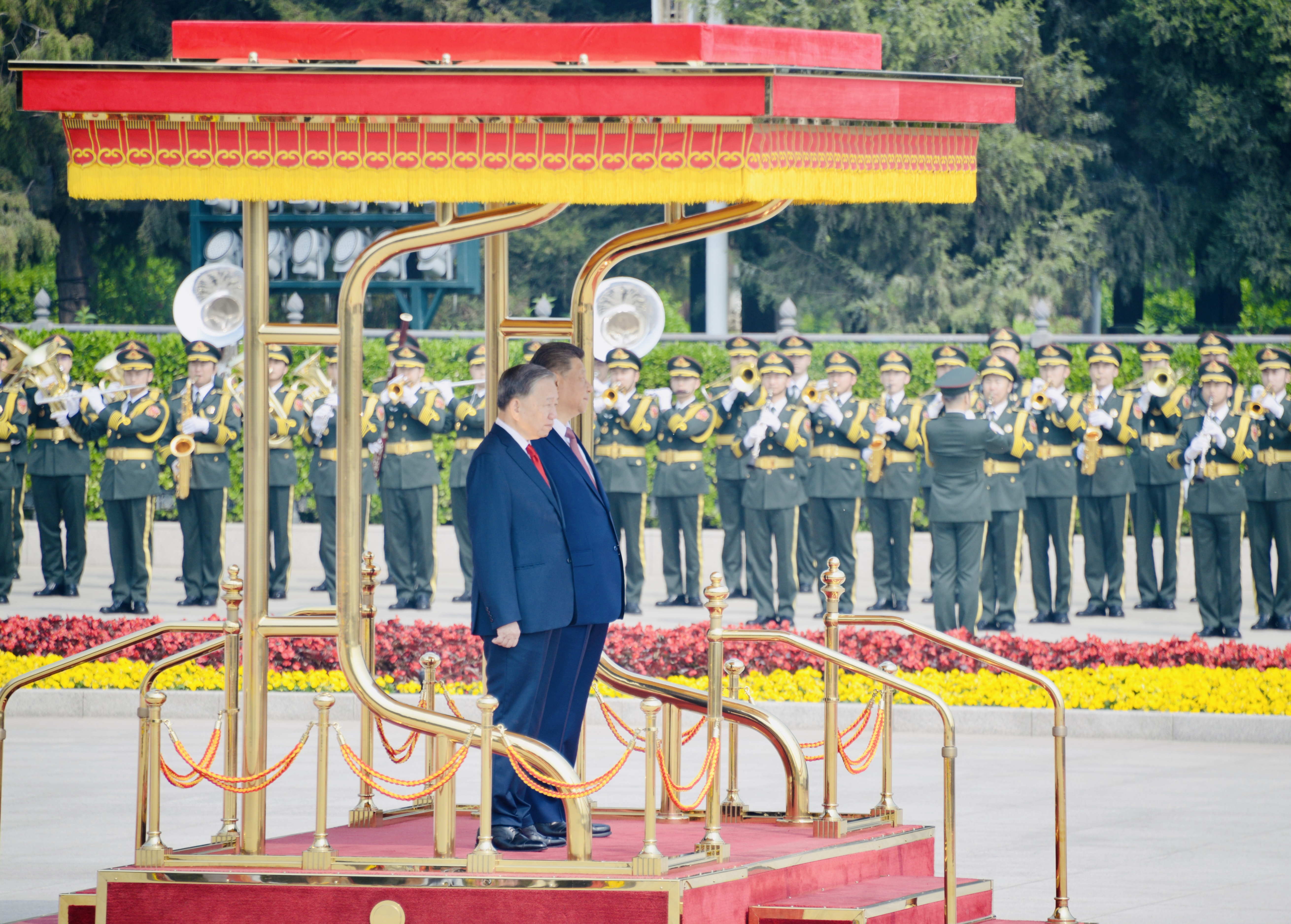 Xi Jinping leitet offizielle Empfangszeremonie für To Lam