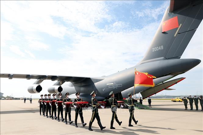 한국, 한국전쟁 실종 중국군 유해 인도