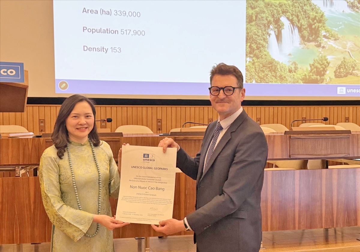 Le géoparc de Non Nuoc Cao Bang de nouveau distingué par l’UNESCO