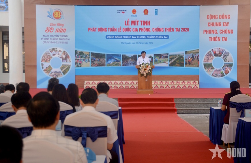 Lanzan en Thai Nguyen la Semana Nacional de Prevención y Lucha contra los Desastres Naturales 2026