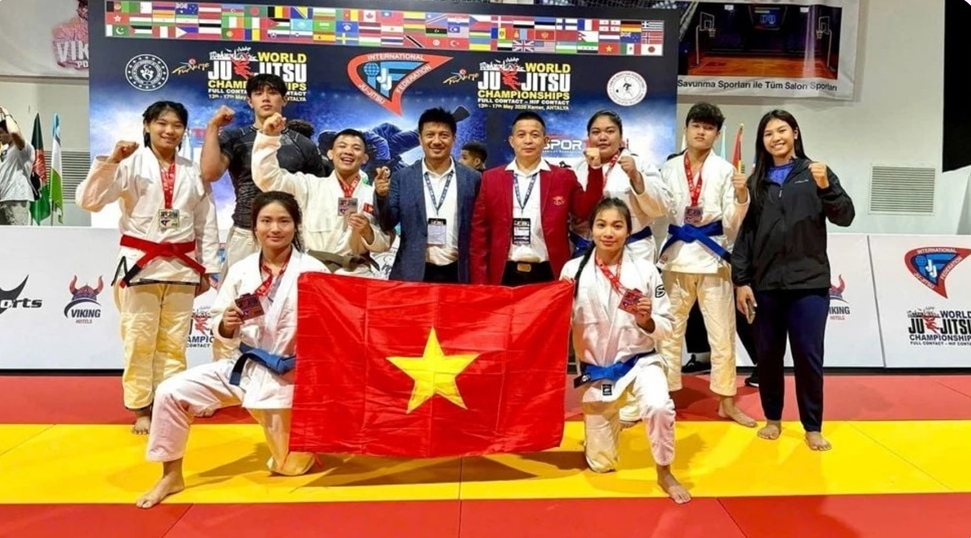 Das vietnamesische Jiujitsu-Team gewinnt sechs Goldmedaillen bei den Weltmeisterschaften