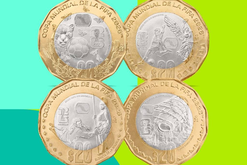 Banxico lanza 12 monedas vinculadas con el Mundial 2026