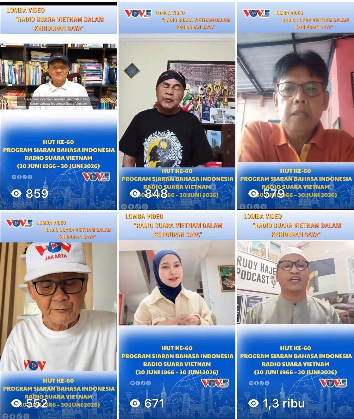 Pengumuman Pemenang Lomba Membuat Video Pendek dalam rangka peringatan HUT ke-60 Program Siaran Bahasa Indonesia, VOV5