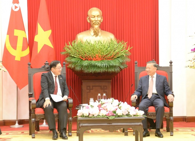 Sekjen sekaligus Presiden Vietnam, To Lam Menerima Dubes Malaysia untuk Vietnam yang Berpamitan