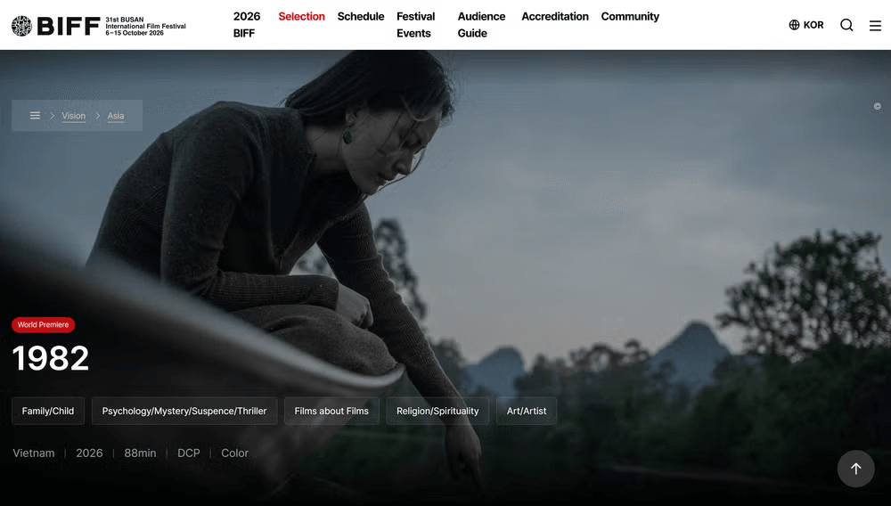 Vietnamesische Filme konkurrieren beim Busan-Film-Festival 2026 in vier Kategorien