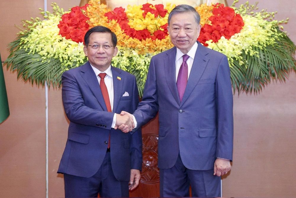 អគ្គលេខាបក្ស ប្រធានរដ្ឋវៀតណាមលោក តូ ឡឹម អញ្ជើញជាអធិបតីក្នុងពិធីទទួលបដិសណ្ឋារកិច្ចជាផ្លូវការចំពោះប្រធានាធិបតីមីយ៉ាន់ម៉ា