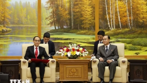 เวียดนามและสาธารณรัฐประชาธิปไตยประชาชนเกาหลีตั้งใจกระชับความสัมพันธ์ทวิภาคี พัฒนาอย่างจริงจังและมีประสิทธิภาพมากขึ้น