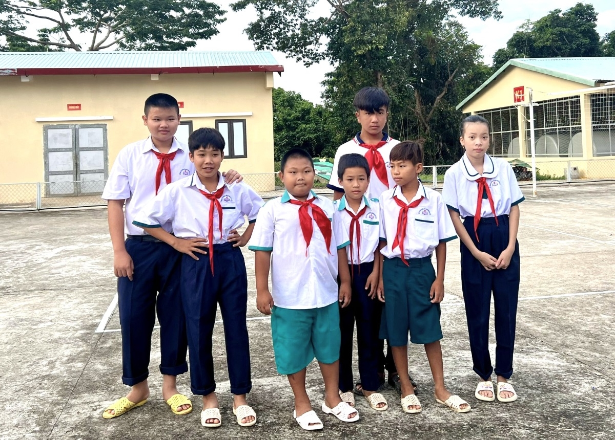 Des élèves de Trân Binh Phuc. Photo: Huyên Trang/VOV5