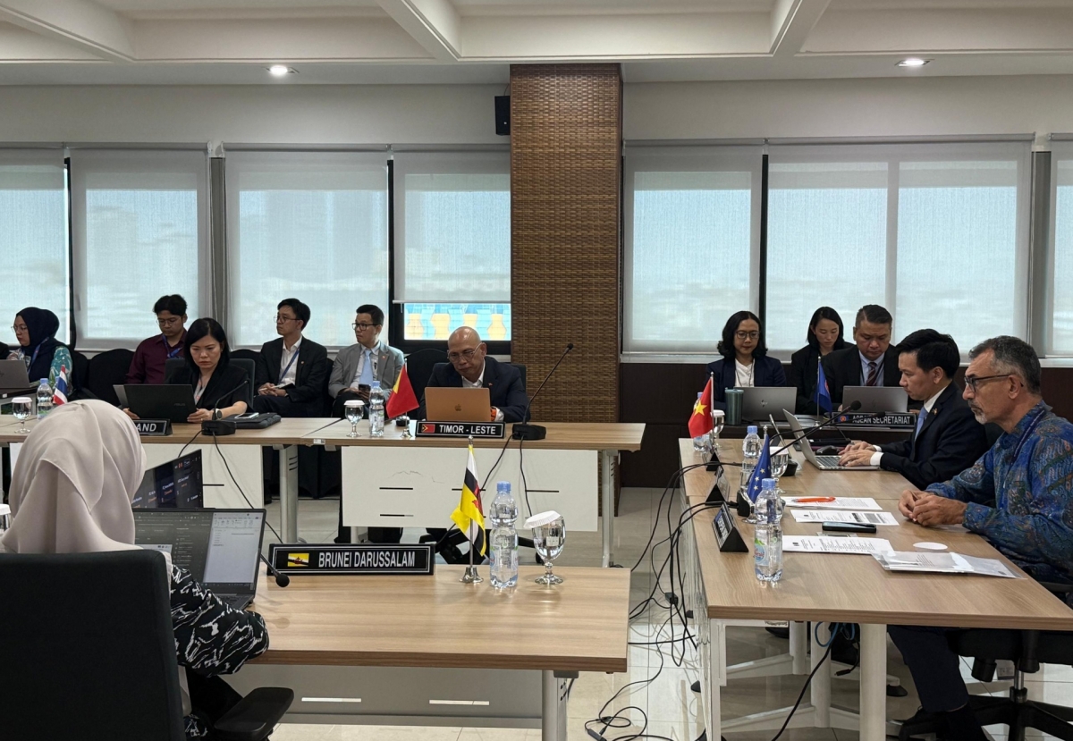Phiên họp lần thứ nhất Ban điều hành Dự án Gói Kết nối bền vững ASEAN–EU về Thương mại (SCOPE Trade). Ảnh: Phạm Hà/VOV Jakarta