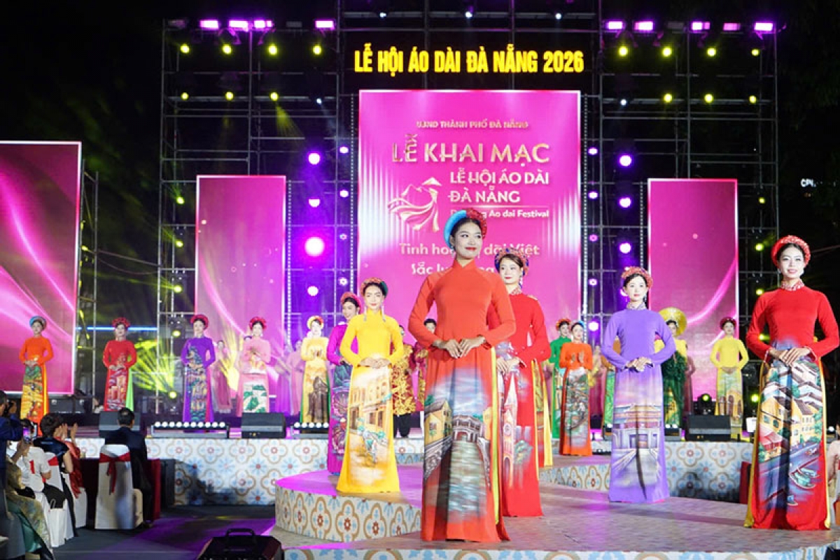 Das Ao Dai-Festival Da Nang 2026 wird am 24. April im Museum Da Nang eröffnet. (Foto: Tran Thi/laodong.vn)