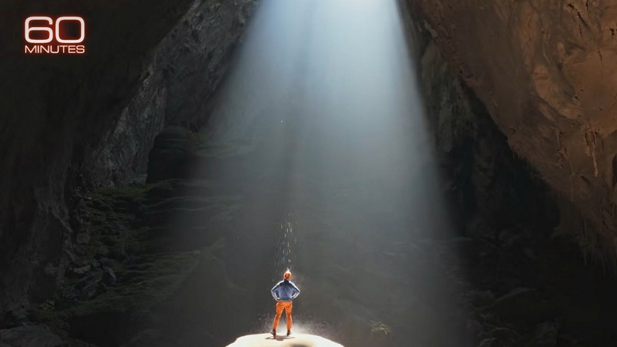 미국 CBS 방송국의 '60분' 프로그램에서 소개된 선도옹 동굴의 신비롭고 환상적인 모습 (사진: CBS)