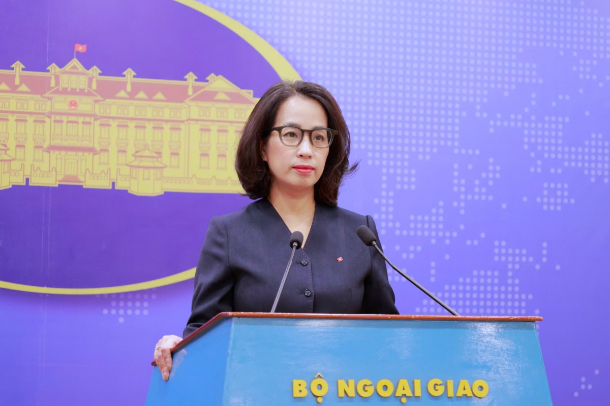 Người phát ngôn Bộ Ngoại giao Việt Nam Phạm Thu Hằng. Ảnh: Kim Liễu/VOV5