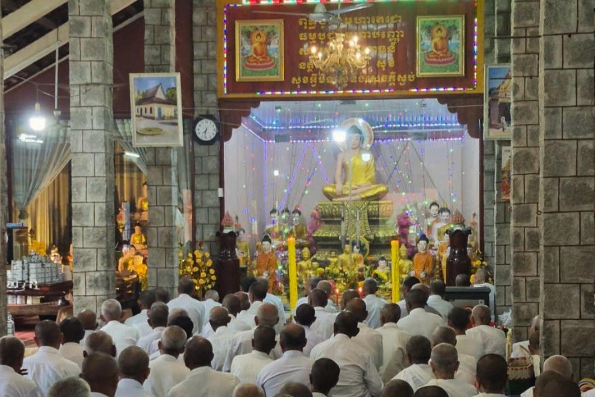 Fieles celebran rituales en la pagoda Soai So, provincia de An Giang. Foto: VOV