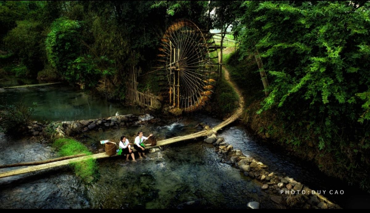 La rueda hidráulica de Kha Cuu. Foto: Comité Organizador de la exposición
