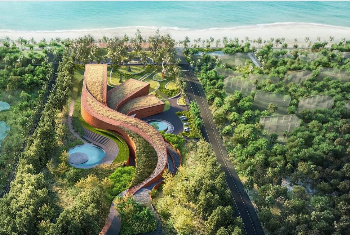 동해에 향하는 쯔엉사 박물관 모습