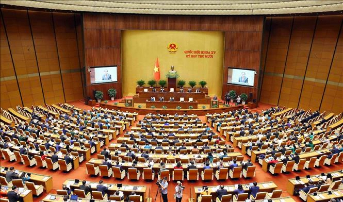 第15期国会第10回会期の開会式全景（写真：Phạm Kiên/TTXVN）
