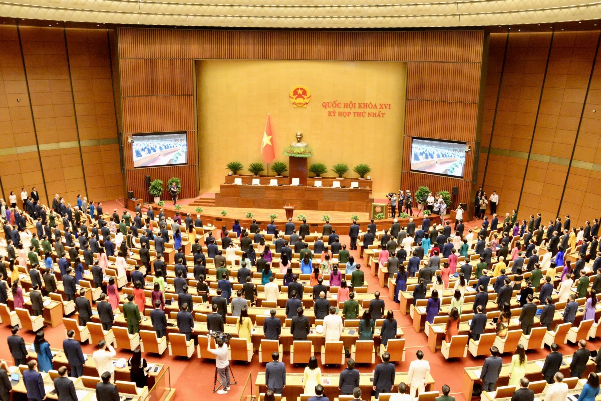 The first session of the 16th National Assembly. Photo: VOV