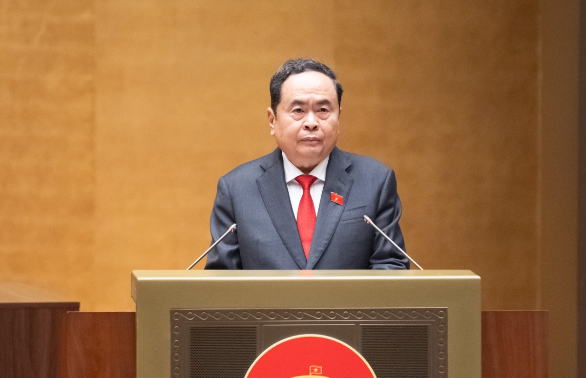 National Assembly Chairman Tran Thanh Man delivers the opening speech. Photo: VOV