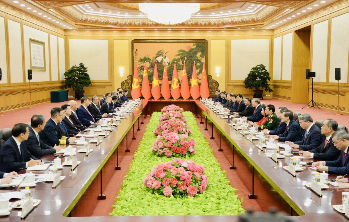 Quang cảnh buổi hội đàm. Ảnh VOV