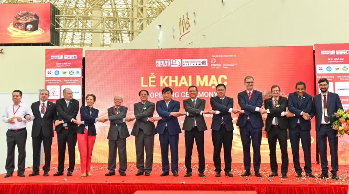 La ceremonia de inauguración de la Feria Internacional de Minería y Construcción de Vietnam  2026. Foto: VNA