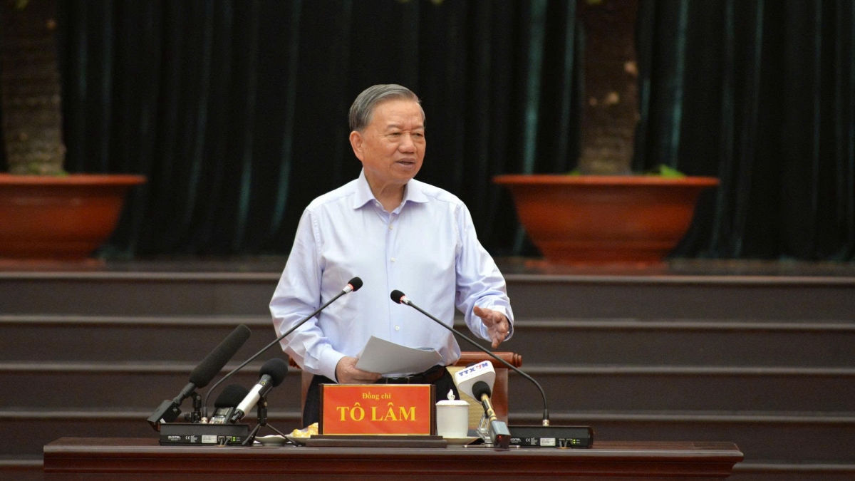 トー・ラム書記長・国家主席、会合で発言（写真：VOV）