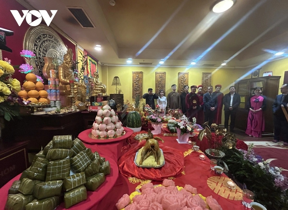 Giỗ Tổ Hùng Vương là dịp để cộng đồng người Việt tại Nga hướng về nguồn cội. Ảnh: VOV