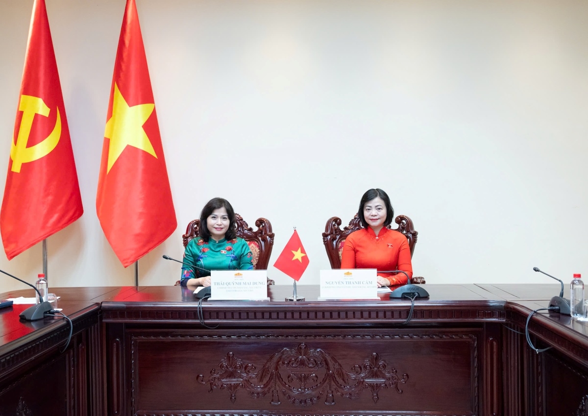 Đoàn Việt Nam tham gia Phiên họp tham vấn lần thứ năm của Ủy ban điều phối Nữ nghị sĩ Hội đồng Liên nghị viện các quốc gia ASEAN (WAIPA). Ảnh: quochoi.vn