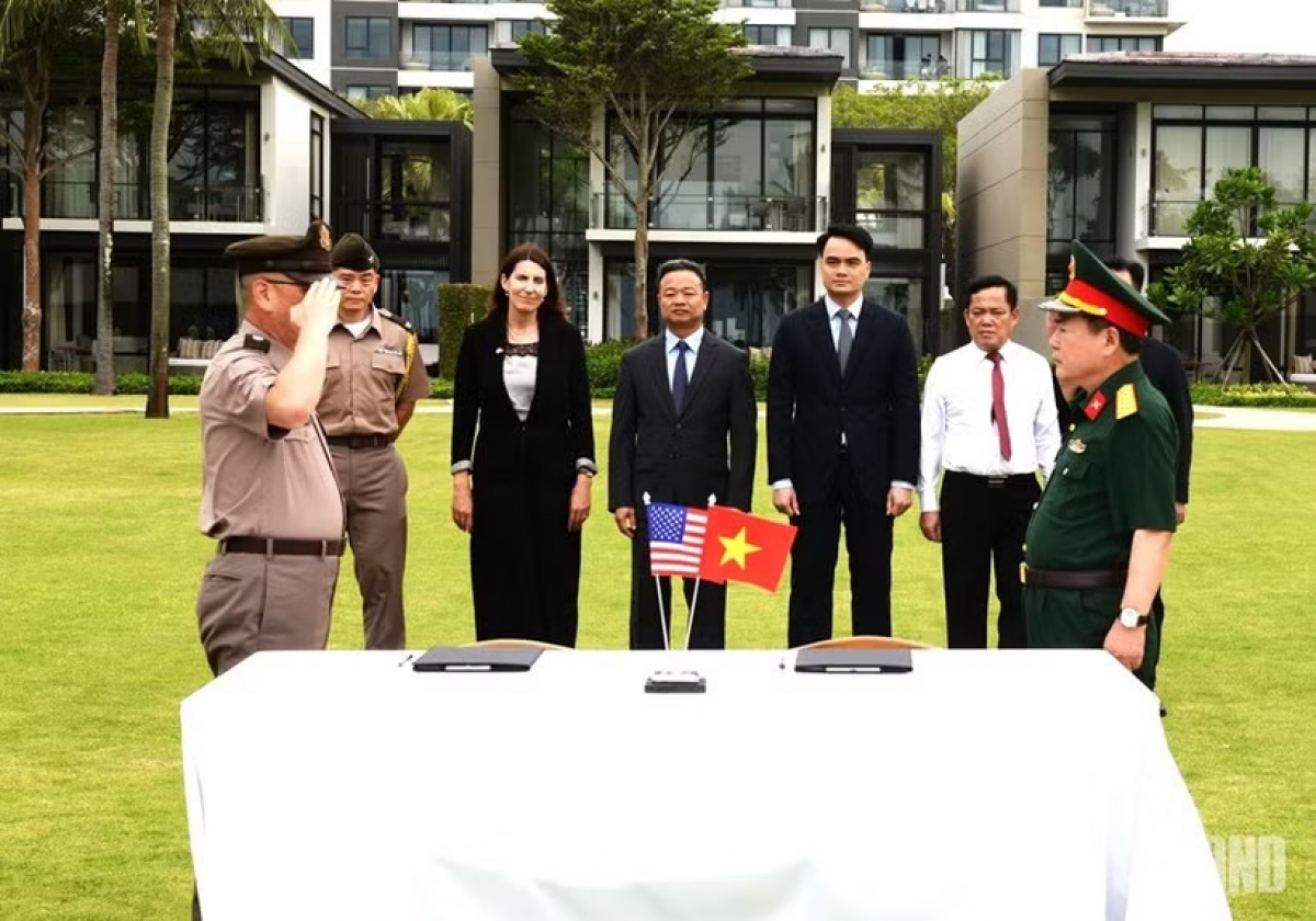 Upacara Serah Terima Tulang Belulang Serdadu AS ke-172. Foto: qdnd.vn