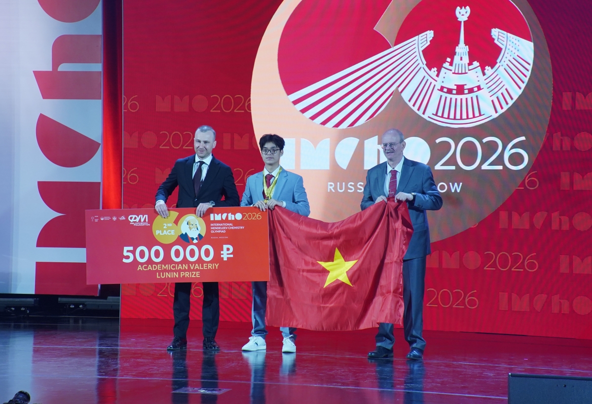 Le candidat Ngô Hoàng Minh se classe à la 2e place parmi les 200 participants. Photo: Thu Hà/VOV Moscou