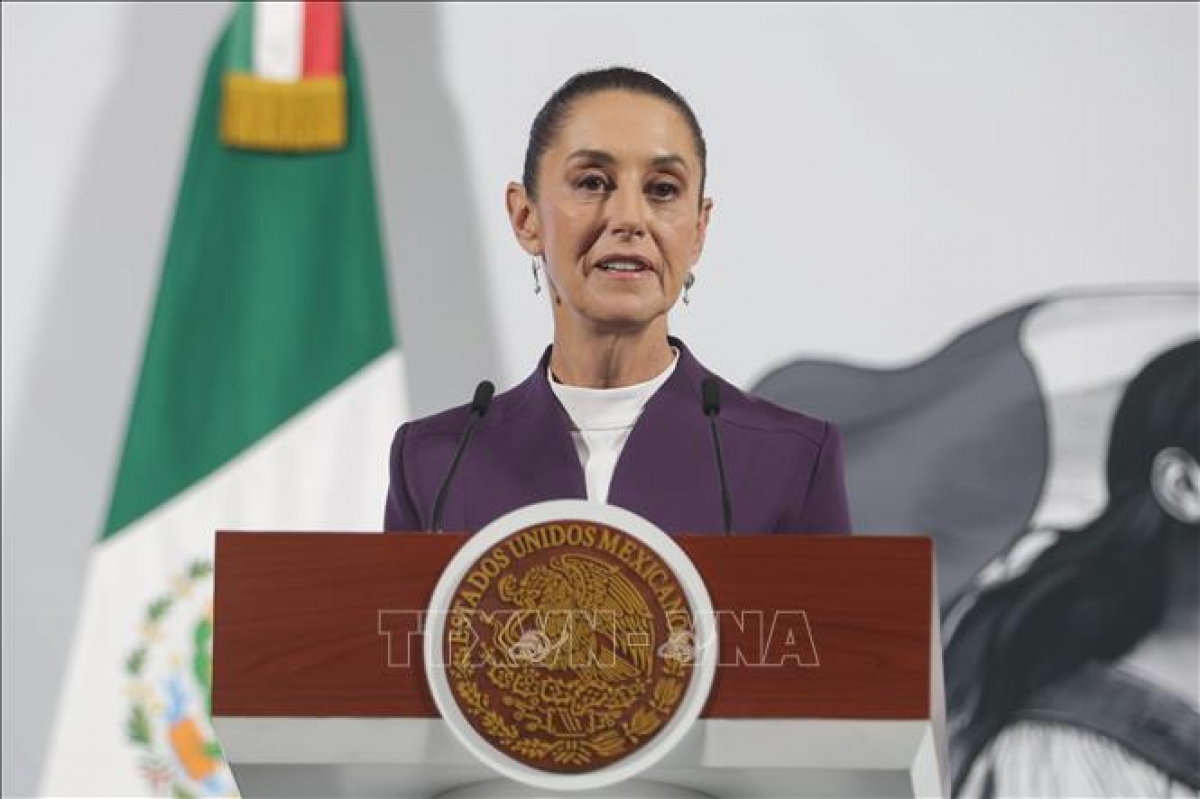 La presidenta de México, Claudia Sheinbaum. Foto: Xinhua/VNA