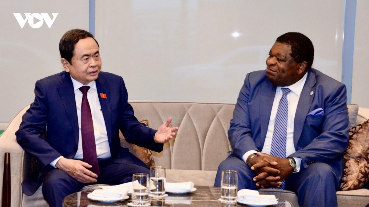 Parlamentspräsident Tran Thanh Man und IPU-Generalsekretär Martin Chungong. 