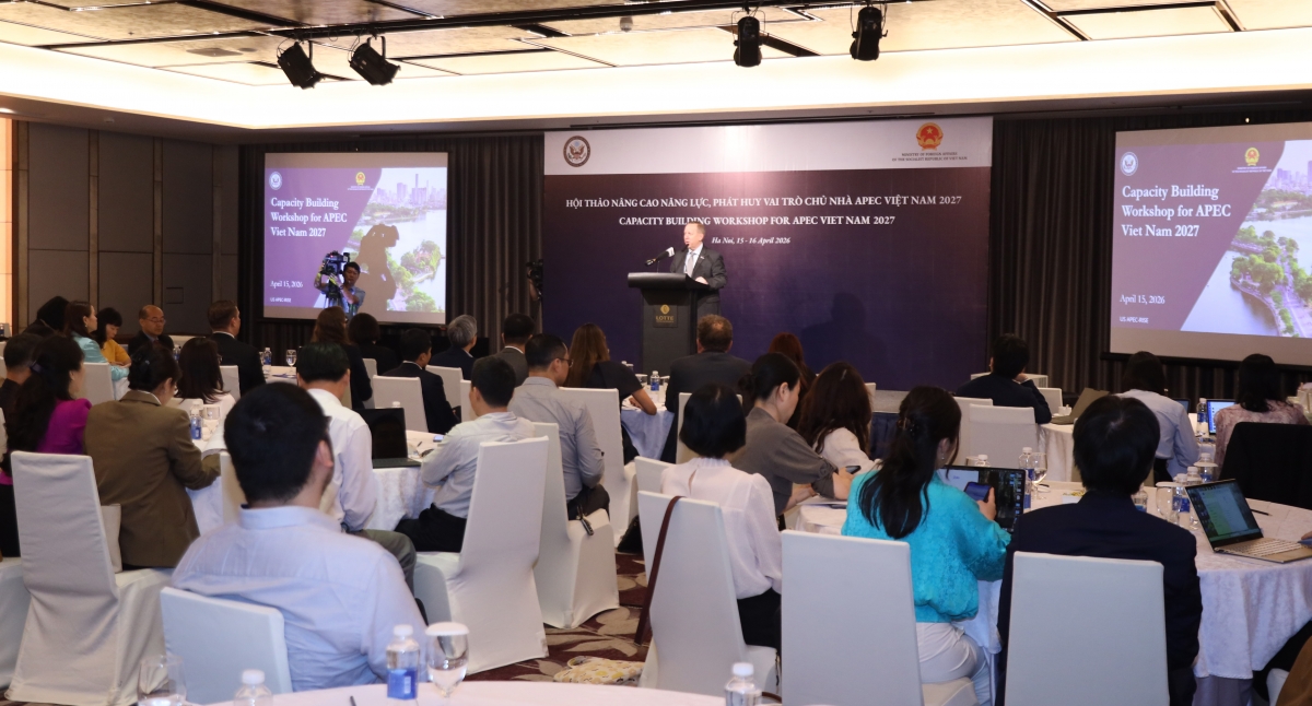 The seminar discusses capacity building for Vietnam, the host the Asia-Pacific Economic Cooperation (APEC) 2027. (Photo: VOV)