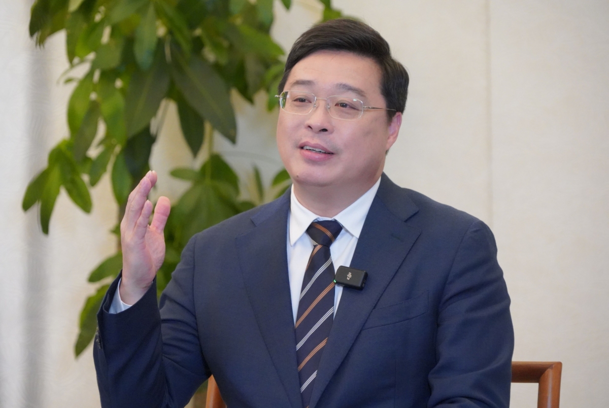 Chủ tịch Khu tự trị dân tộc Choang Quảng Tây Vi Thao.
Ảnh: Trung Kiên/VOV-Bắc Kinh