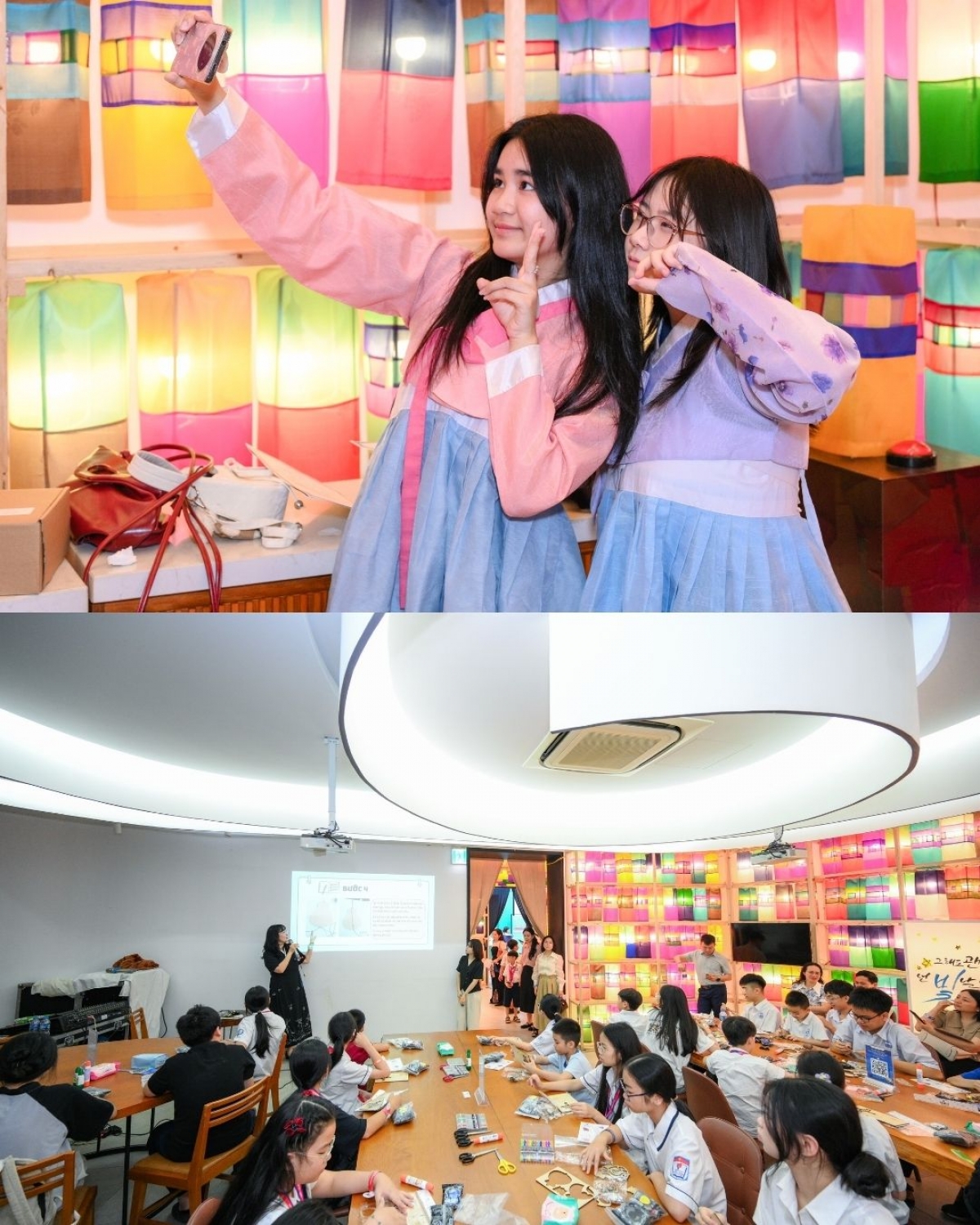 하노이 소재 한국문화원에서 열린 한국 문화 체험 활동<br>
(출처: 한국문화원)