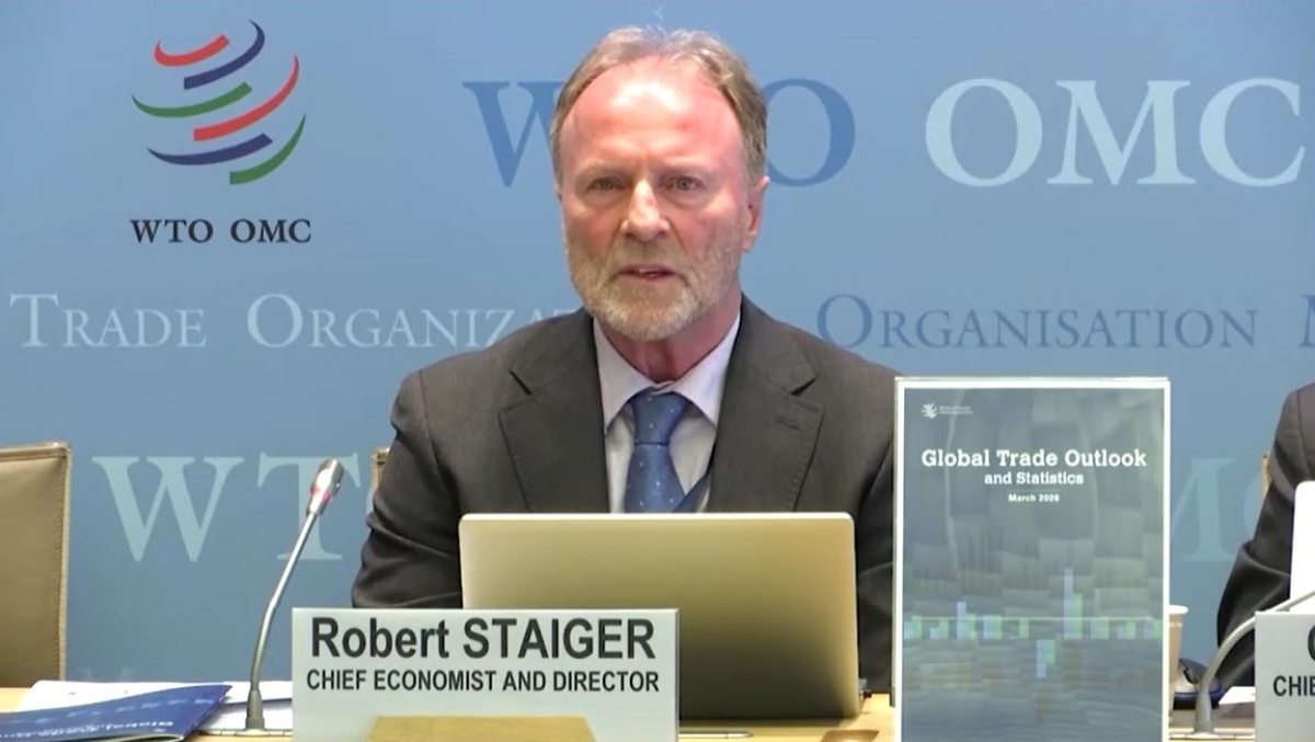 Ông Robert Staiger, Chuyên gia kinh tế trưởng, Giám đốc bộ phận nghiên cứu kinh tế và số liệu của WTO. Nguồn: REUTERS