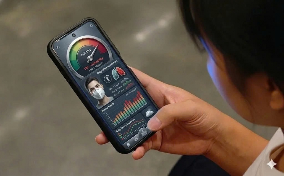 El sistema de alerta temprana HanoiAir se encuentra en fase de implementación. Foto de ilustración: Gemini AI