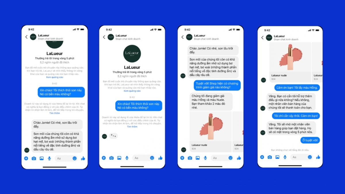 Business AI assistant on Meta’s Messenger app (Photo credit: Meta)