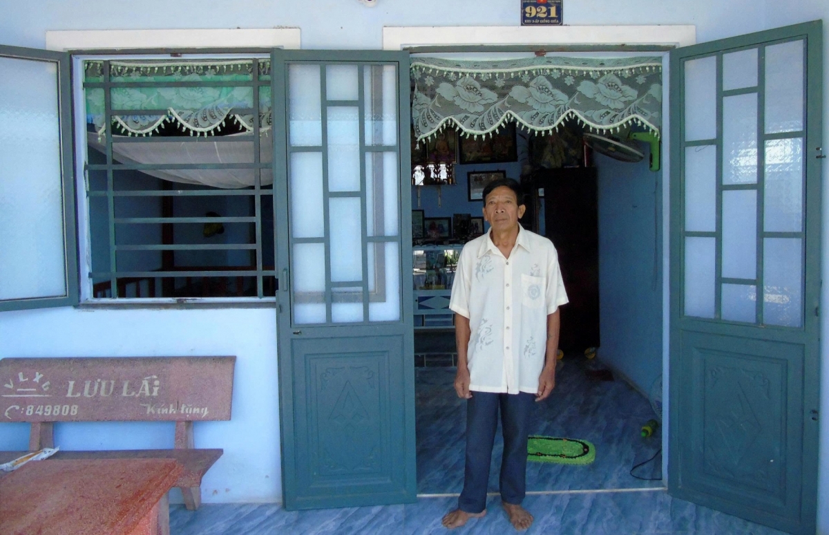 Ông Lê Văn Thắng ở xã Lịch Hội Thượng được hỗ trợ nhà ở. Ảnh: Thạch Hồng/VOV-ĐBSCL