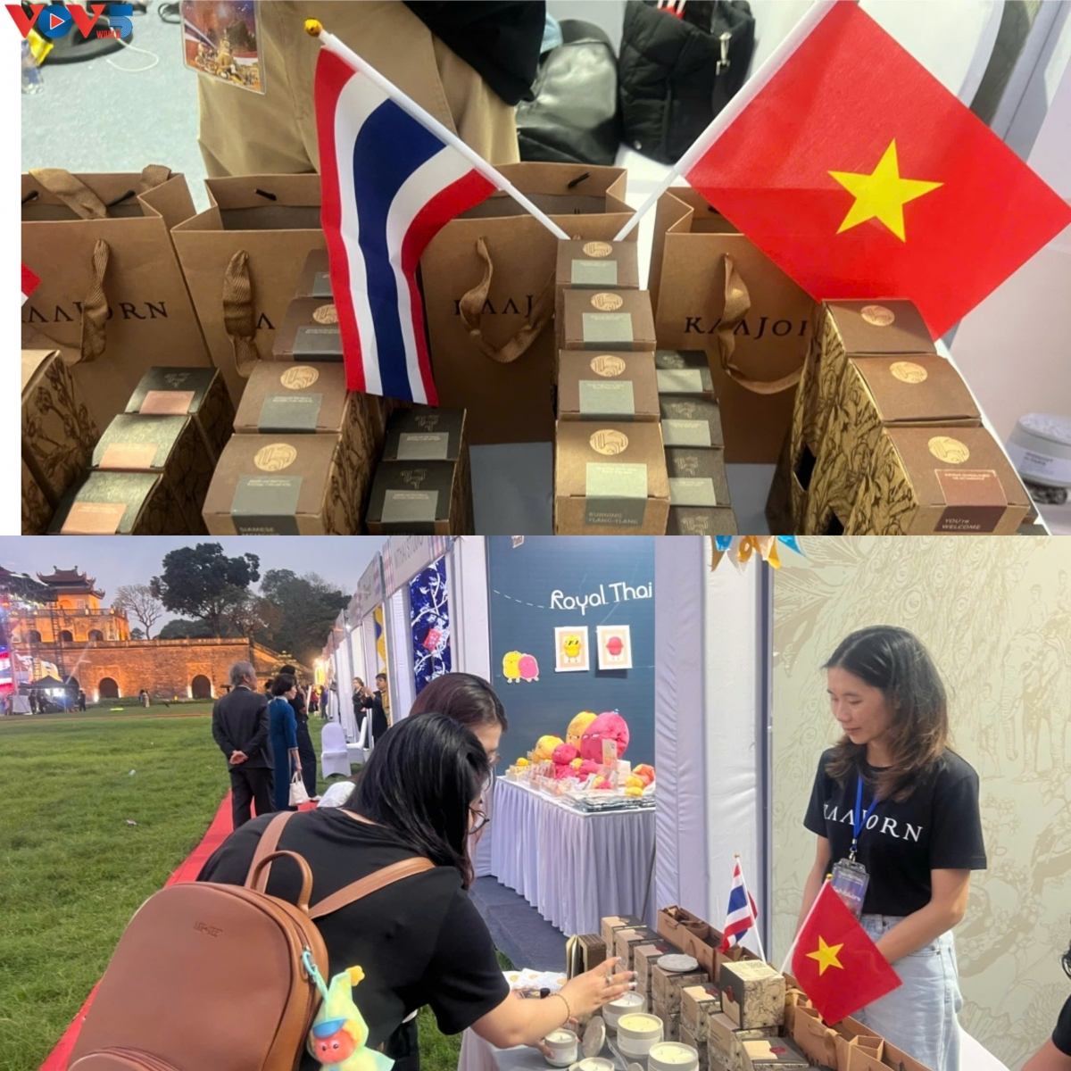 บูธแนะนำสินค้าไทยได้รับความสนใจเป็นอย่างมากจากคนหนุ่มสาว