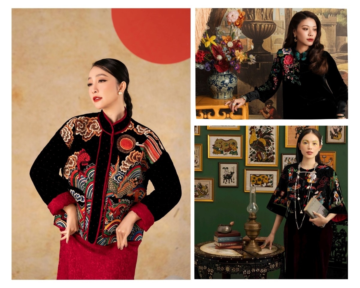 Le velours traditionnel revisité pour le quotidien contemporain. Photo: Tiêm Tho