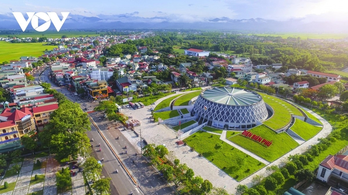 An aerial view of Dien Bien province (Photo: Vu Loi/VOV-Northwest Region)