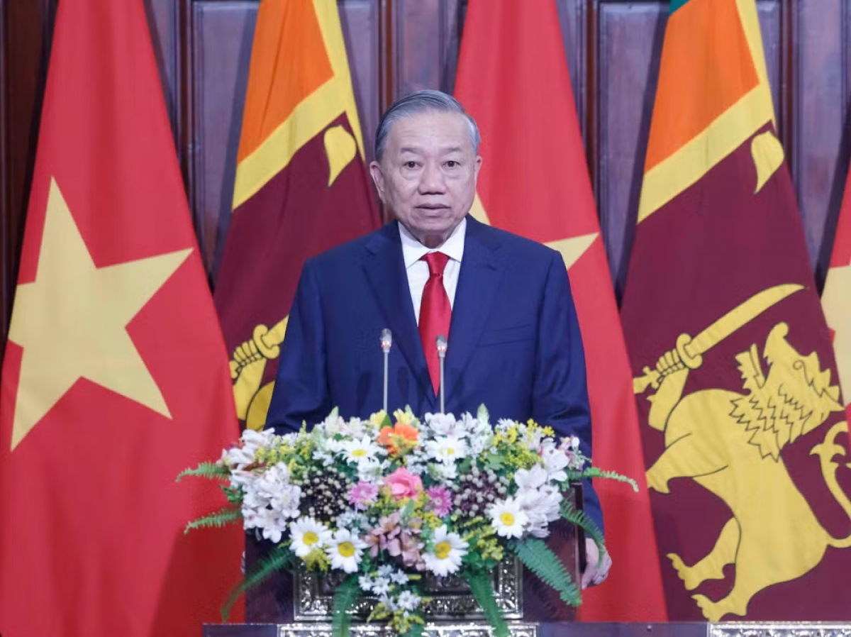 Le secrétaire général du Parti et président vietnamien,Tô Lâm, s'exprime lors d’une rencontre avec la presse. Photo : VNA (TTXVN)