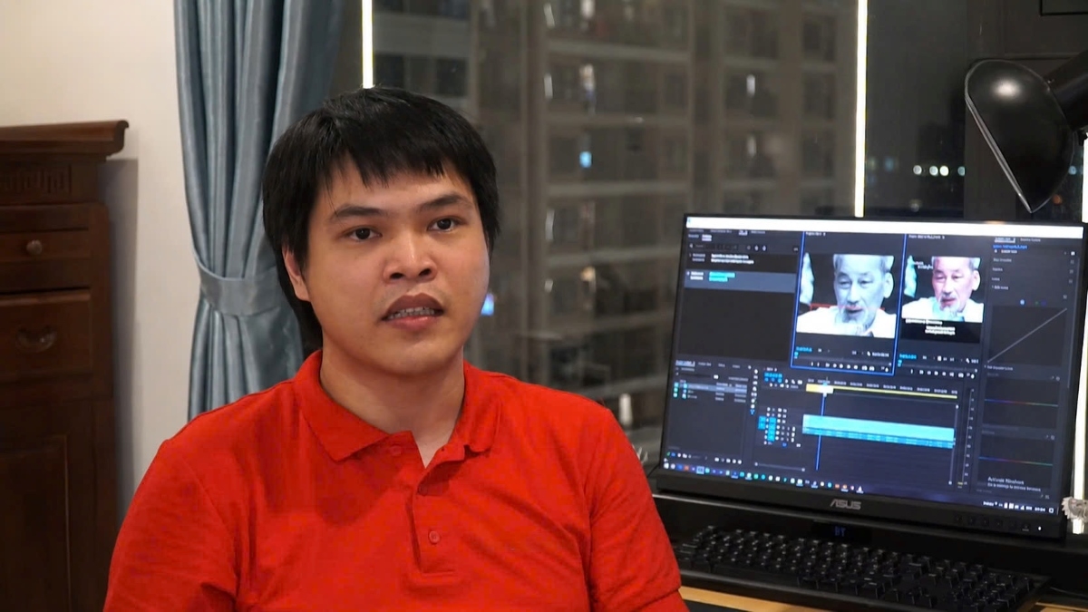 Anh Viên Hồng Quang – người đã lên màu cho hàng trăm bức ảnh và nhiều video phỏng vấn các nhân vật lịch sử. Ảnh: Nhân vật cung cấp