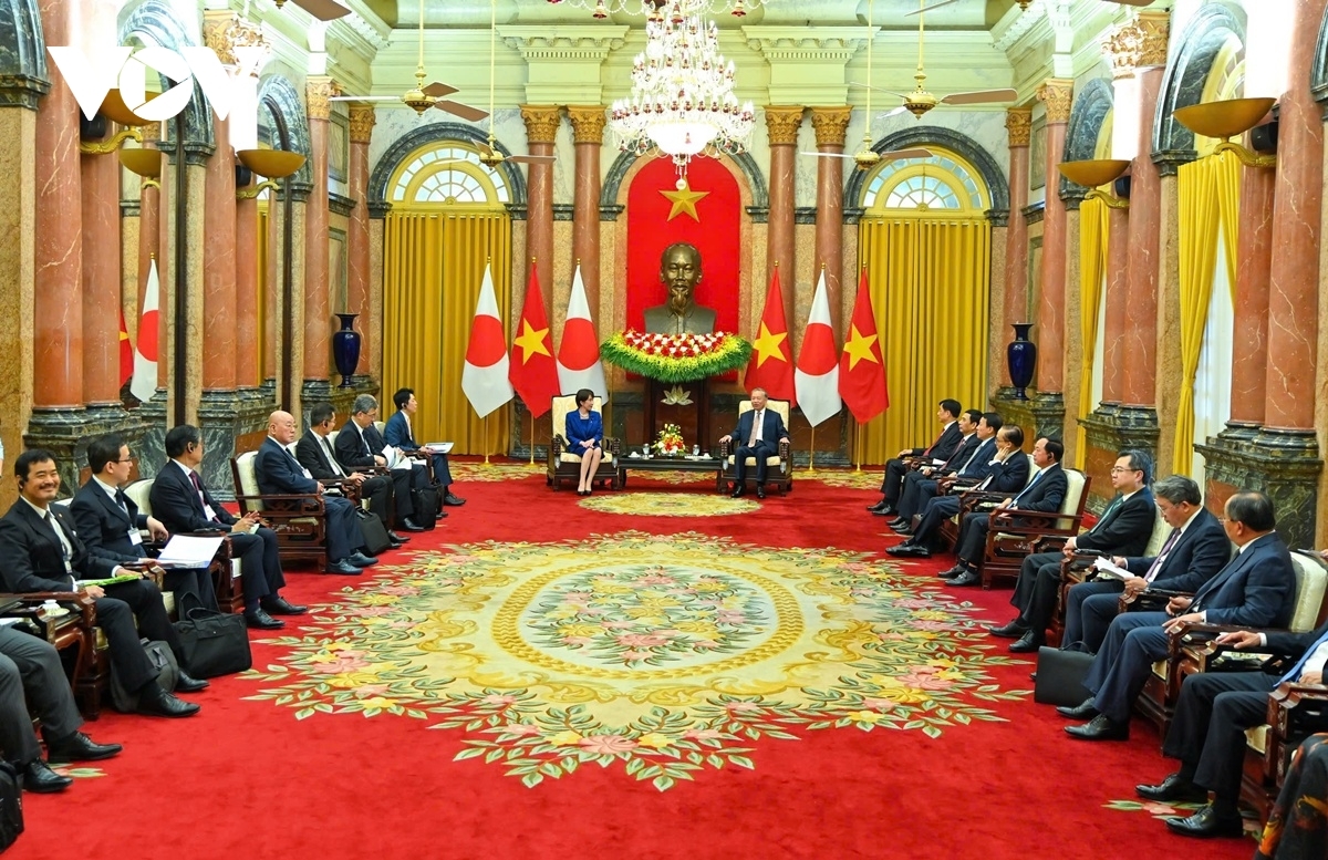 La reunión entre los dos líderes en Hanói, el 2 de mayo de 2026. Foto: Trong Phu/VOV